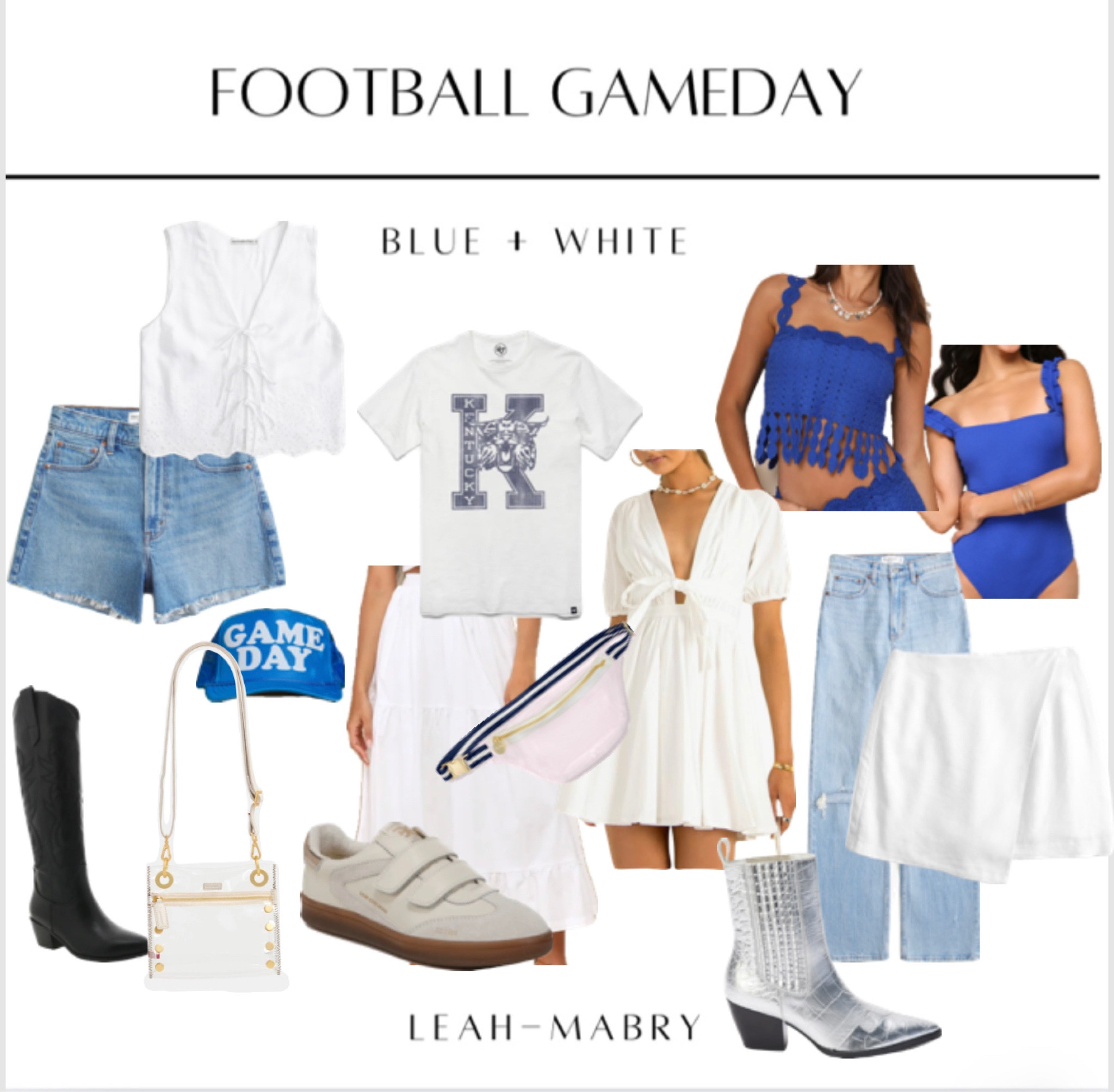 Football gameday outfits! Blue and white | Kentucky football gameday outfits | uk gameday outfits 

#LTKBacktoSchool #LTKFindsUnder100 #LTKSeasonal