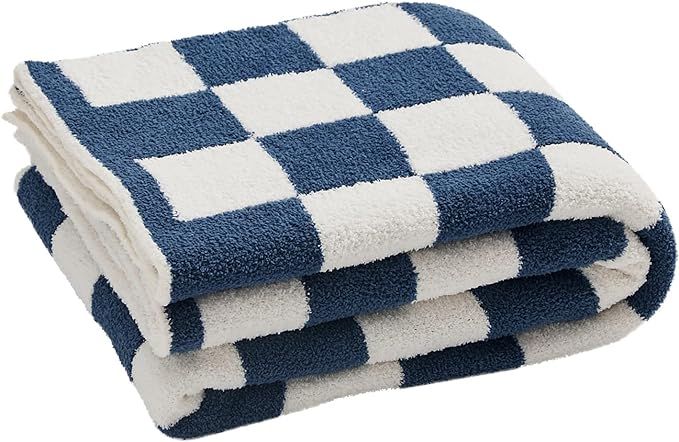 YIRUIO Throw Blankets Checkerboard Grid Chessboard Gingham Warmer Comfort Reversible Shaggy Cozy ... | Amazon (US)