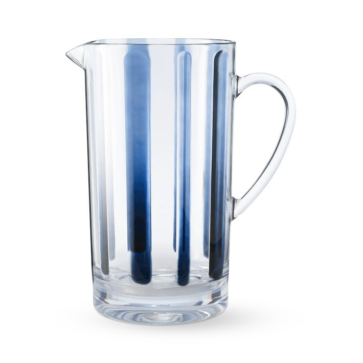 Outdoor Navy Stripe Pitcher | Williams-Sonoma