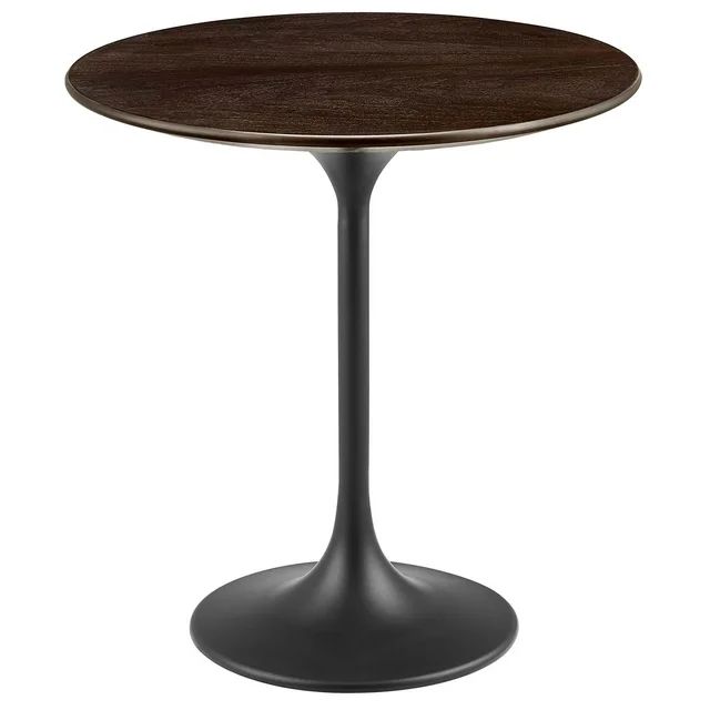 Modway Lippa 20" Round Wood Grain Side Table in Black Cherry | Walmart (US)