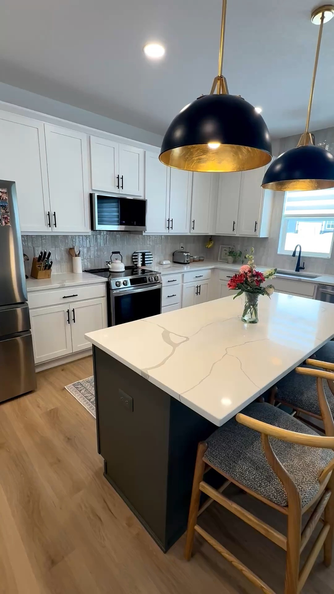 I love our black and gold pendant lights over the island! A bit of a splurge but I found a few affordable options on Amazon too! 

#kitchen #lighting #kitchenlighting #islandlighting #kitchenisland #pendant 

#LTKHome