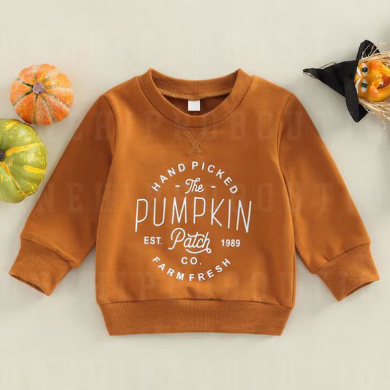 Pumpkin Farm Fresh Pullover Baby / Toddler Sweatshirt  - Etsy | Etsy (US)