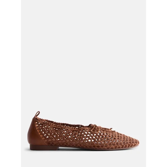 Scenario Women's Knit Bow Ballet Flats | Walmart (US)