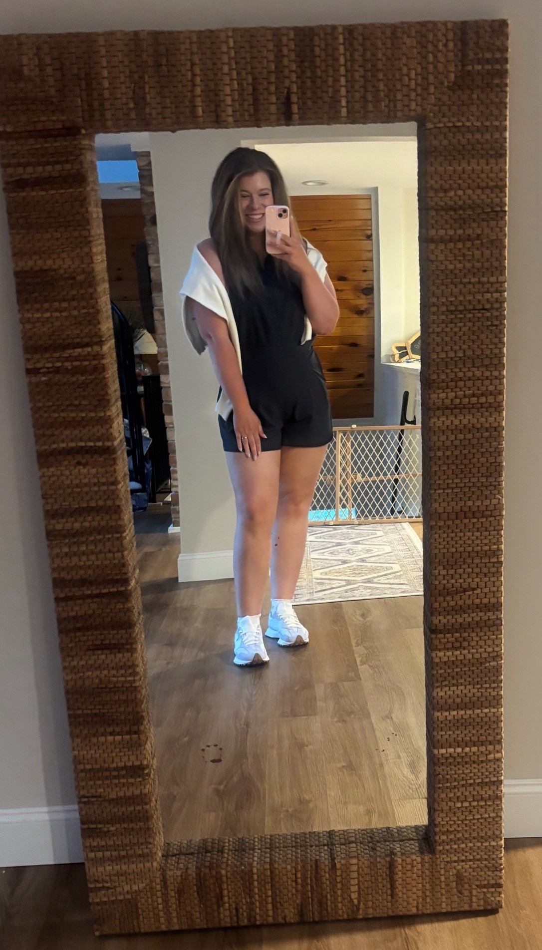 New favorite romper + at the lake house for the weekend 😍