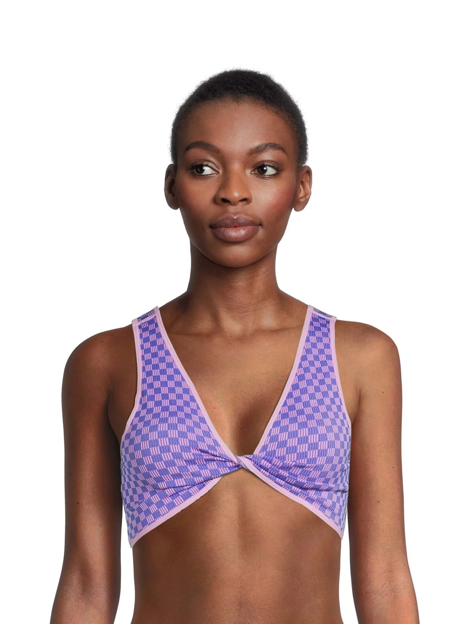 No Boundaries Juniors' Seamless Reversible Twist Bralette, Sizes to 3XL | Walmart (US)