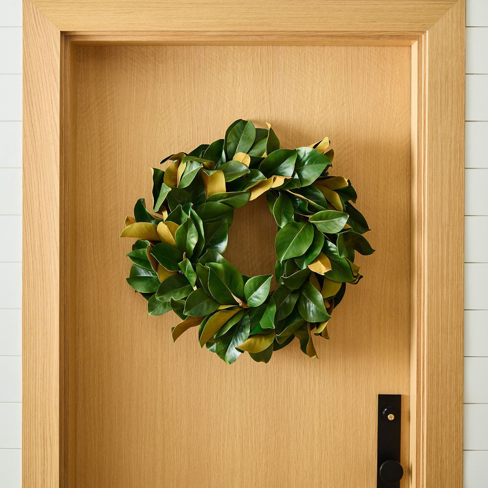 Faux Magnolia Wreath &amp; Garland | West Elm (US)