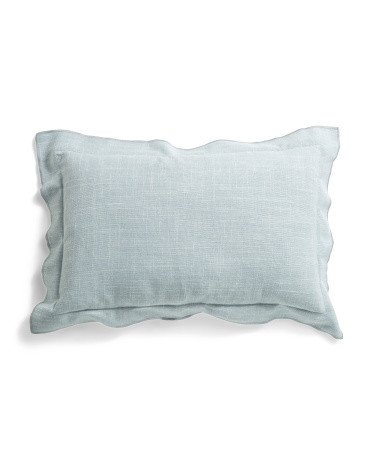 Made In Usa 13.5x21 Linen Blend Overfilled Double Flange Pillow | TJ Maxx