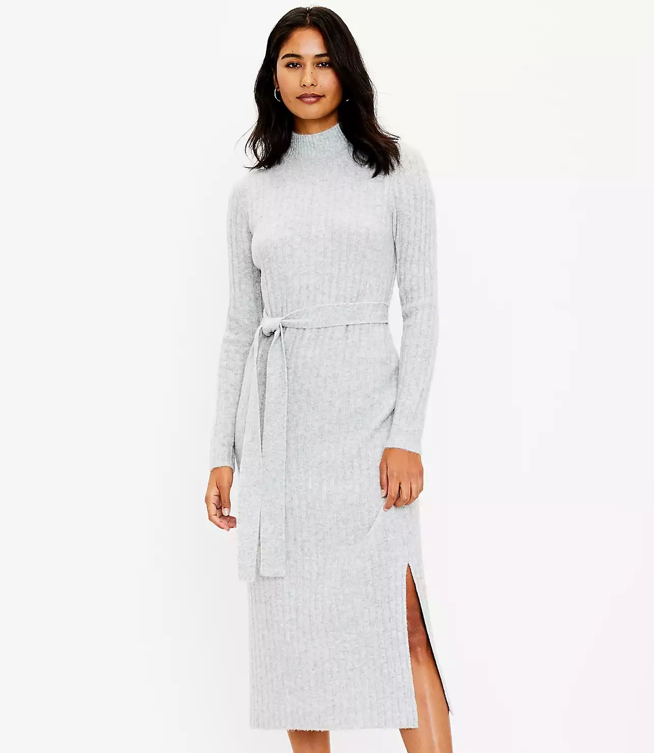 Ribbed Midi Sweater Dress | LOFT