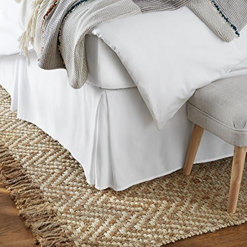 Amazon Basics Pleated Bed Skirt - King, Bright White | Amazon (US)