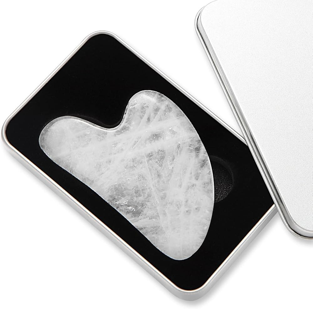 Large Gua Sha Facial Tool,Natural Jade Stone,Guasha Tool for Face Massager,Secret Therapy of Beau... | Amazon (US)