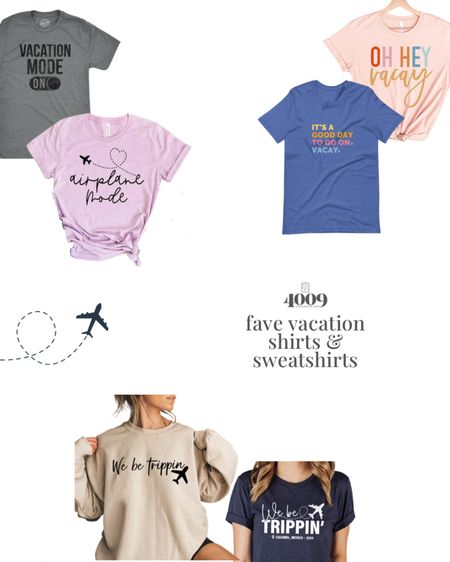 Fun Vacation tops! 

Vacay mode | Airplane mode | Good day to vacay | travel | essentials | flight | tees | t-shirt | travel outfit | vacation outfitt

#LTKstyletip #LTKfindsunder50 #LTKtravel