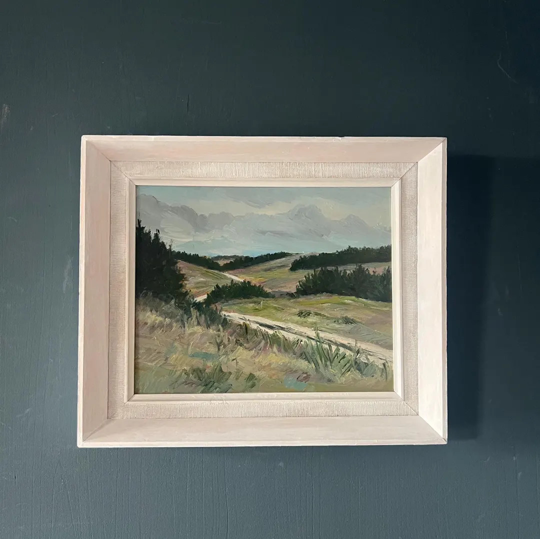 Vintage Swedish Oil Painting, Scandinavian Landscape, Fields and Sky, Modern, Mid Century, MCM, 1... | Etsy (US)