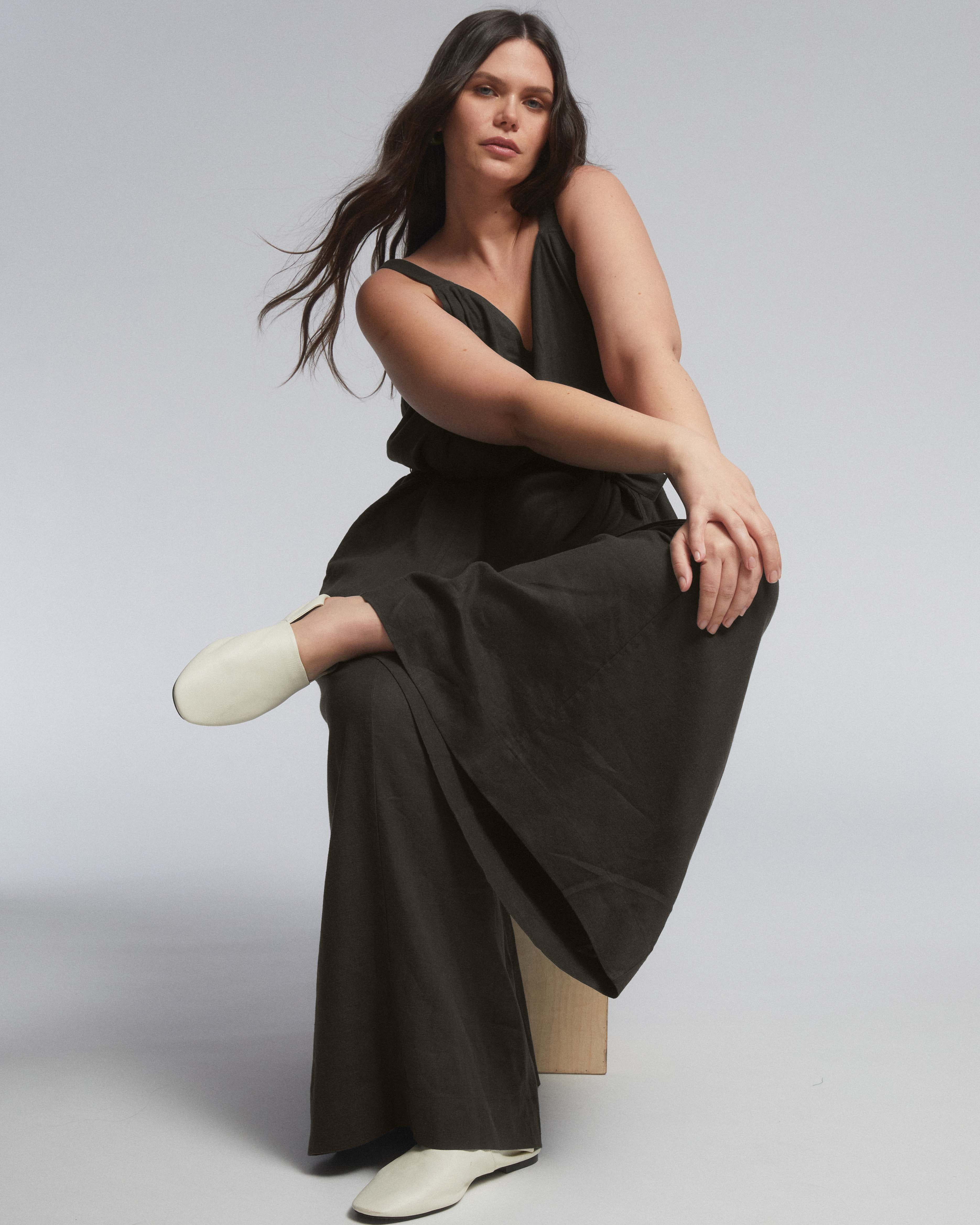 Promenade Linen Jumpsuit - Black | Universal Standard