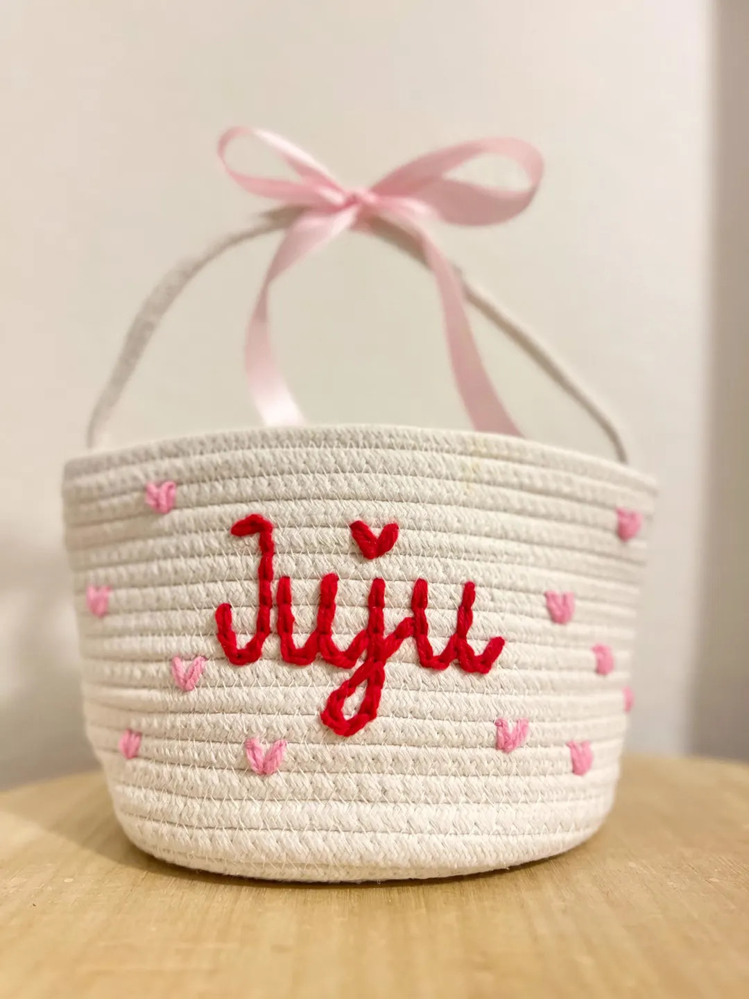 Personalized Hand Embroidered Valentine’s Day or Halloween Candy Basket - Etsy | Etsy (US)