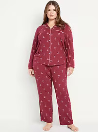 Knit Jersey Pajama Pant Set | Old Navy (US)