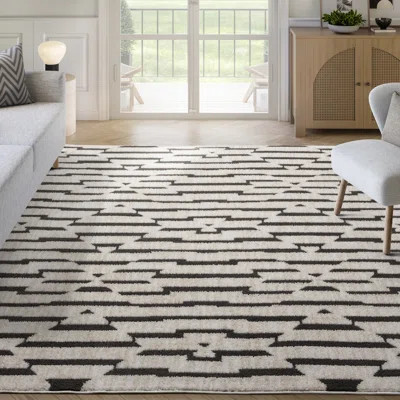Abani Rugs BUR110A Lueras Black Diamond Geometric Area Rug | Wayfair North America
