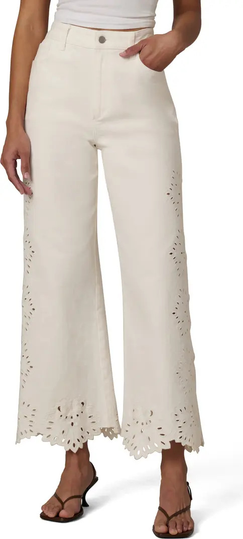 The Mia Embroidered High Waist Ankle Straight Leg Jeans | Nordstrom