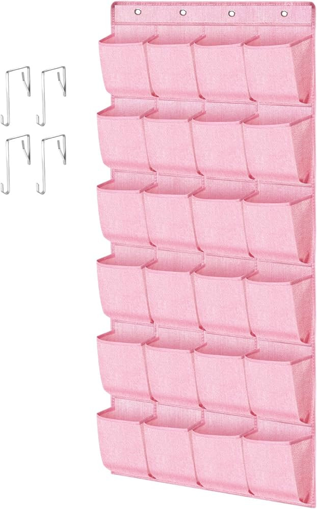 Pink Shoe Organizer Over the Door for Girls Women Kids Room,Hanging Shoe Rack Organizer for Close... | Amazon (US)
