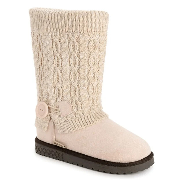 MUK LUKS Women's Janie Cozy Sweater Boot - Walmart.com | Walmart (US)