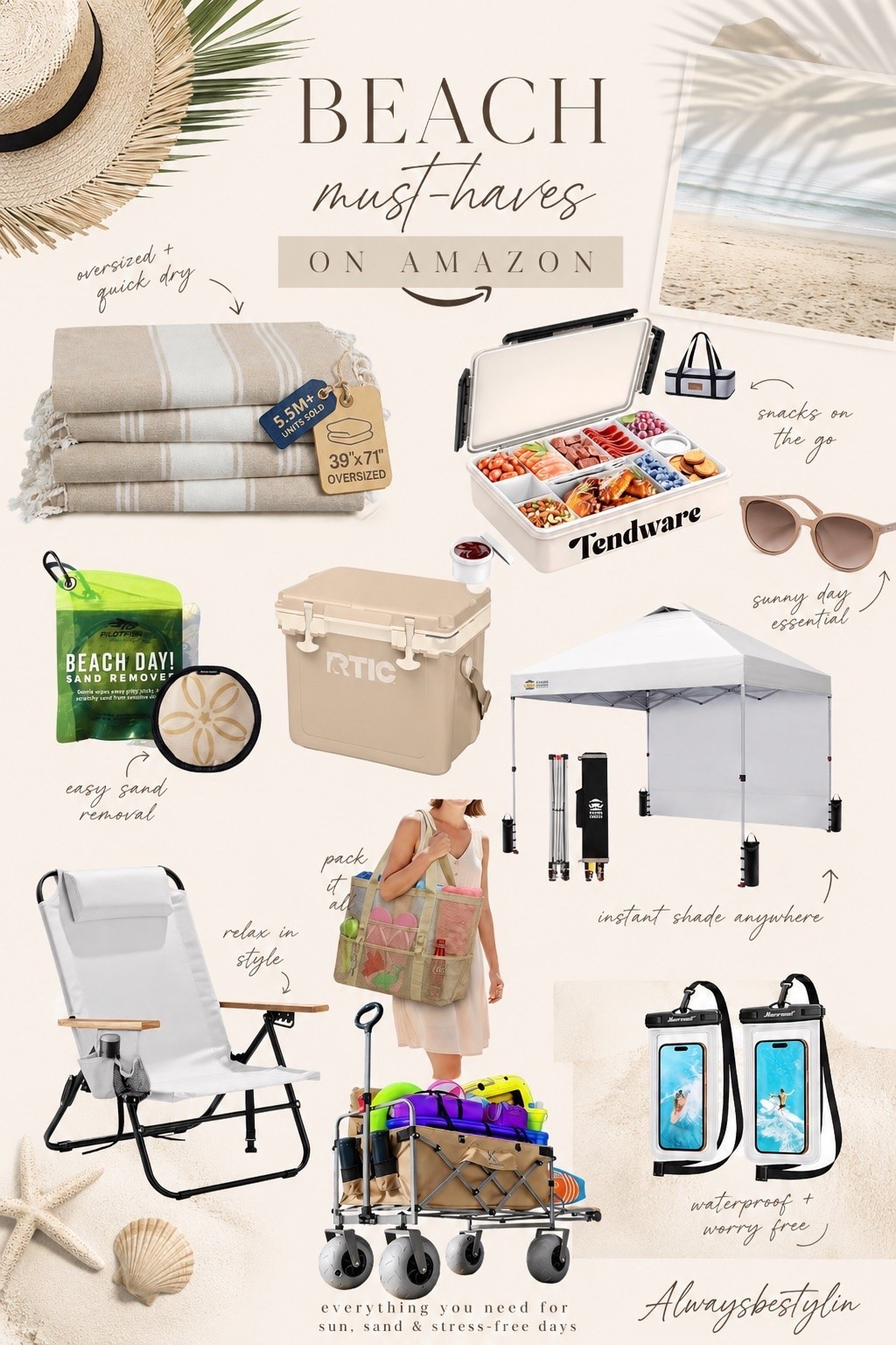 The Amazon beach must-haves you’ll actually use all summer. ☀️ Neutral, practical, and perfect for every beach trip. Save this pin for your next vacation! 🏖️

#AmazonFinds #BeachMustHaves #BeachEssentials #SummerFavorites #BeachVacation #CoastalStyle #VacationEssentials #AmazonFavorites #Alwaysbestylin

#LTKSaleAlert #LTKSwim #LTKTravel