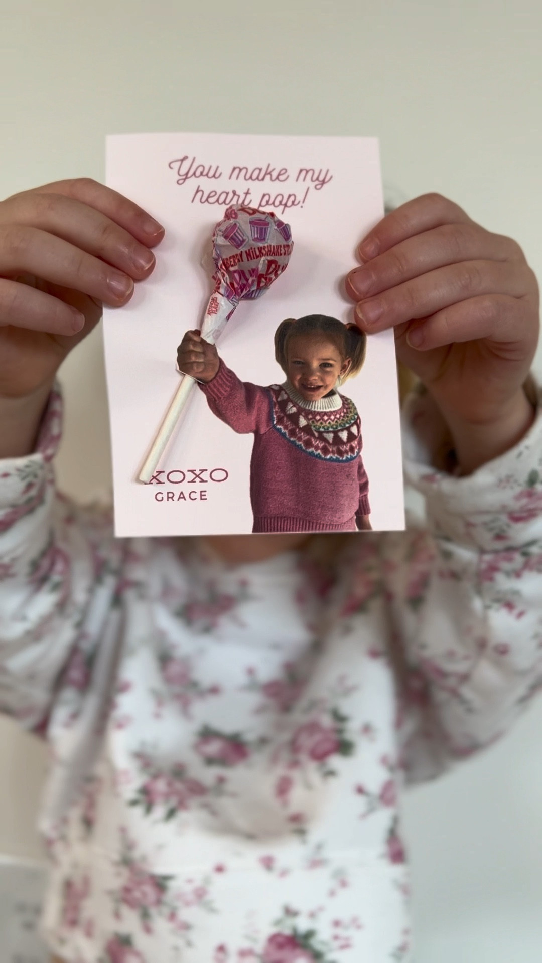 💌These personalized DIY Valentine's Day cards for kids are super easy to make with just your phone and Canva, a free photo editing app—especially since I already created the template for you. 

👩‍🎨The template has easy-to-follow instructions, but here's the 411: Snap a picture of your little cutie pretending to hold a lollipop out in front of them. Then press and hold to copy just the silhouette. Email it to yourself. Upload it to canva, delete Grace from the card and add your own child's picture. Don't forget to change the name, too. Print on cardstock, then use a craft knife to cut slits on either side of the fist and slide the lollipop inside. That's it!

#LTKSeasonal #LTKkids #LTKfamily