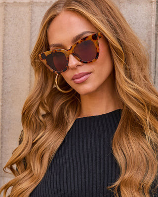 Riya Cat Eye Tortoise Frame Sunglasses Tortoise / O/S | VICI