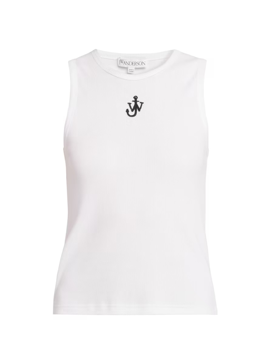 Anchor Ribbed Cotton Tank | Saks Fifth Avenue