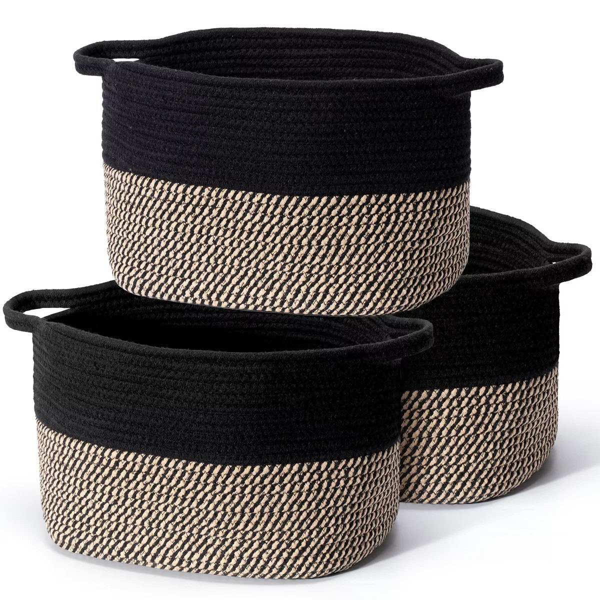 SUGIFT Storage Cubes Cotton Rope Woven Baskets for Organizing, 3-Pack | Cube Storage Bin | Storag... | Target