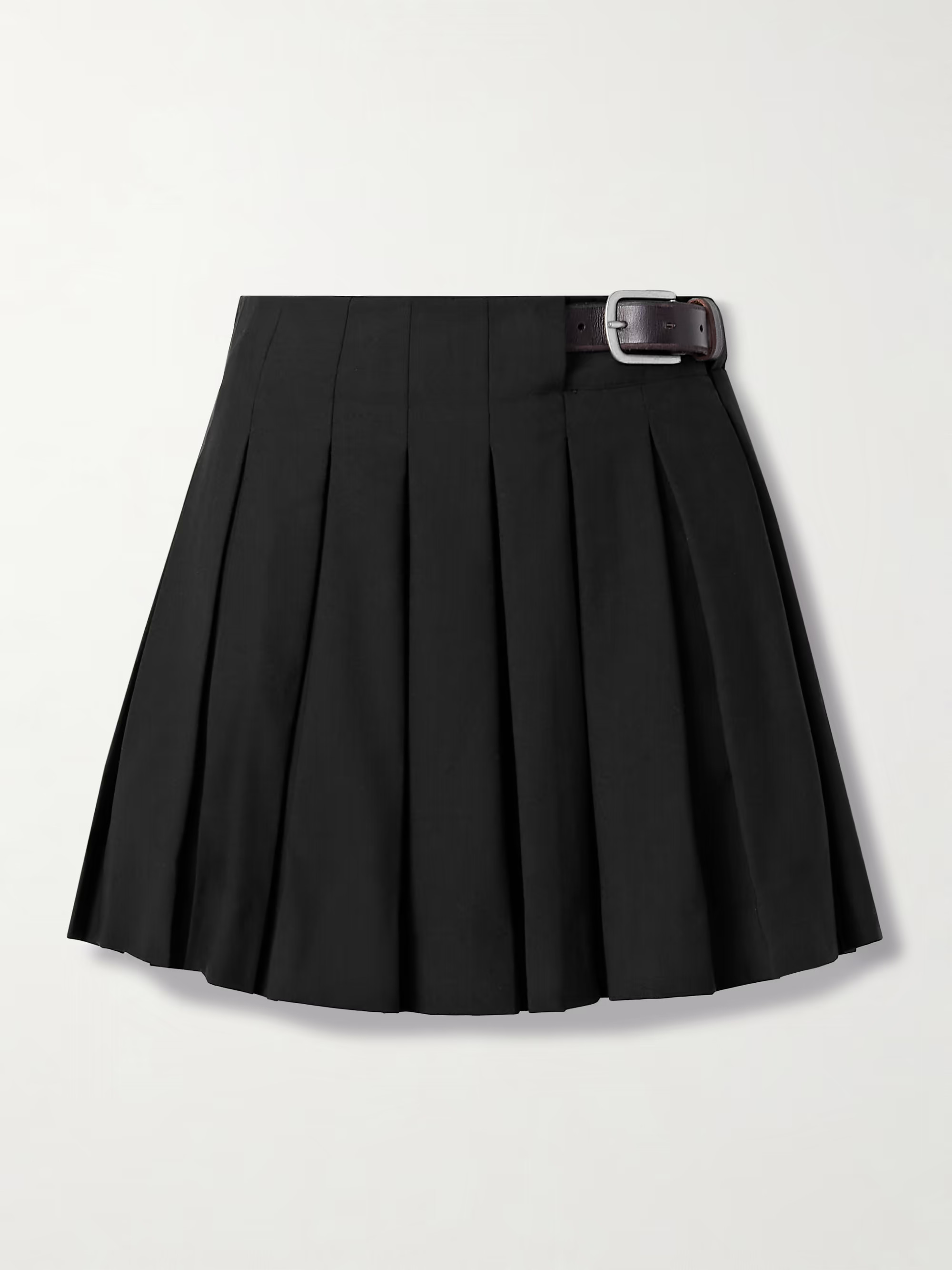 Adeline belted pleated crepe mini skirt | NET-A-PORTER (UK & EU)