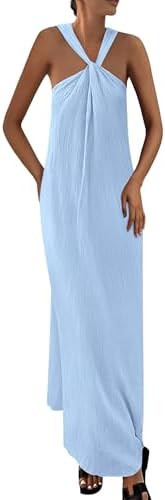 PRETTYGARDEN Womens 2026 Casual Long Summer Dresses Sleeveless Strappy Loose Flowy Beach Vacation... | Amazon (US)