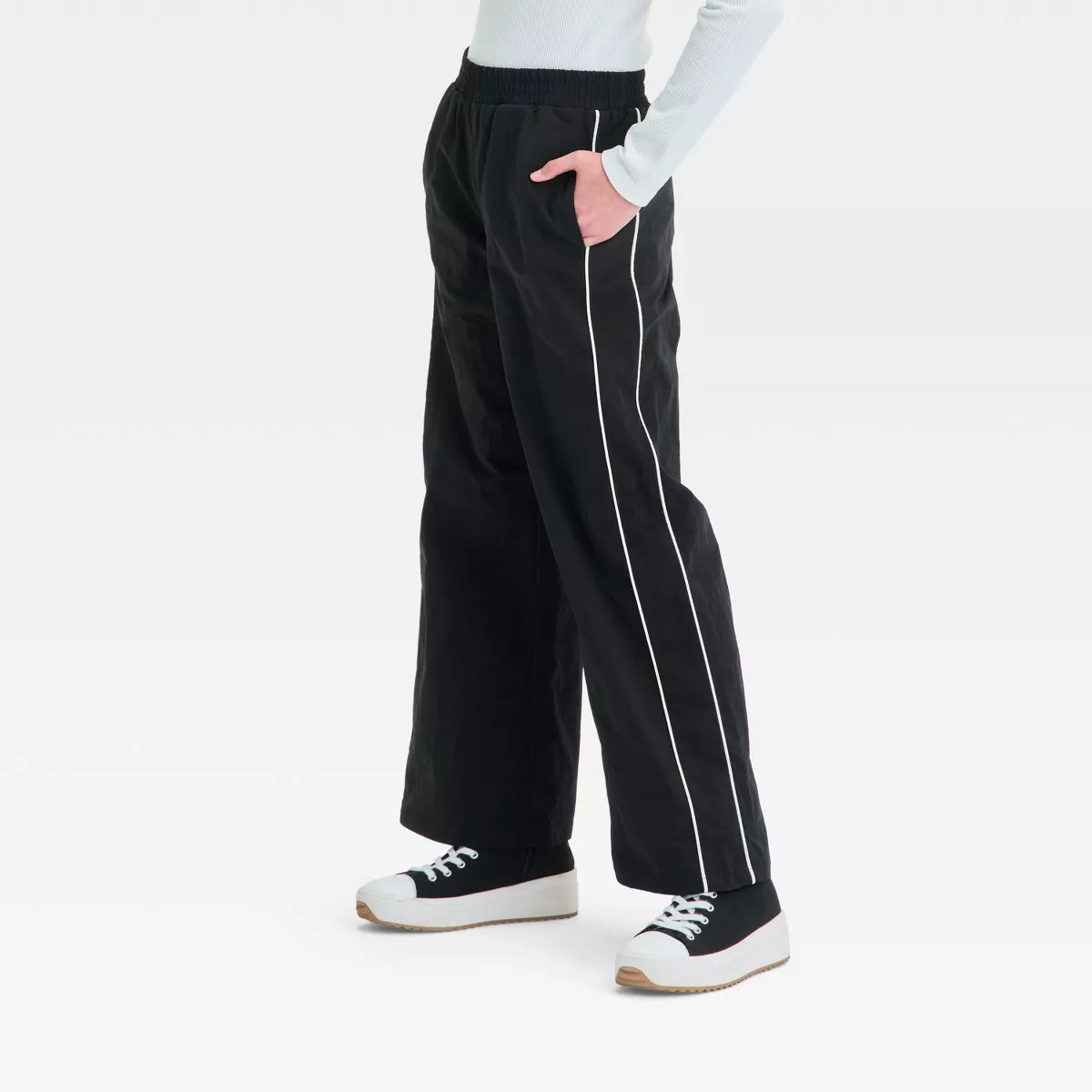 Girls' Windbreaker Wide Leg Track Pants - art class™ | Target