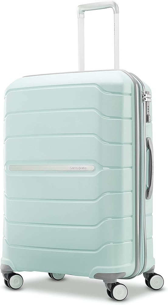 Samsonite Freeform Hardside Expandable with Double Spinner Wheels, Mint Green, Checked-Medium 24-... | Amazon (US)