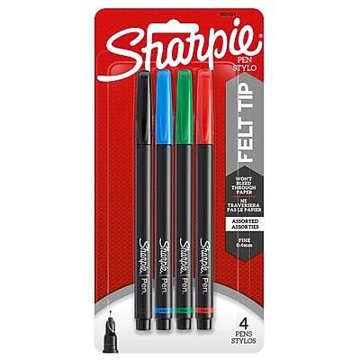 Sharpie - Pen Felt Pens, Fine Point, 0.4 mm, Ink, 4 Pack - Assorted | Best Buy U.S.