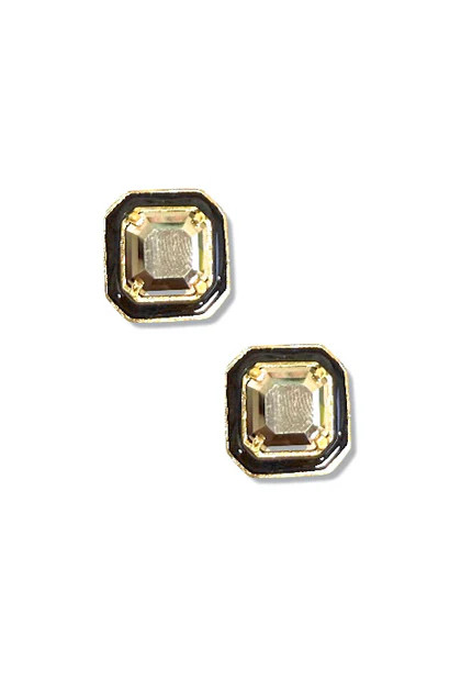 TOVA Dakota Black Stud Earrings | The Willow Tree