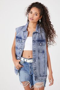 Button-Front Denim Vest | Forever 21 (US)