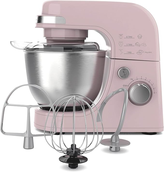 Hamilton Beach Electric Stand Mixer, 4 Quarts, Dough Hook, Flat Beater Attachments, Splash Guard ... | Amazon (US)