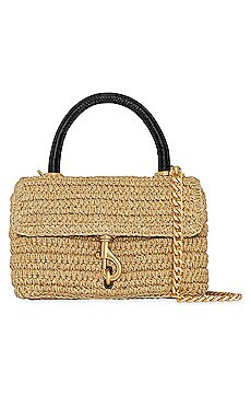Rebecca Minkoff Edie Top Handle Bag in Neutral & Black from Revolve.com | Revolve Clothing (Global)