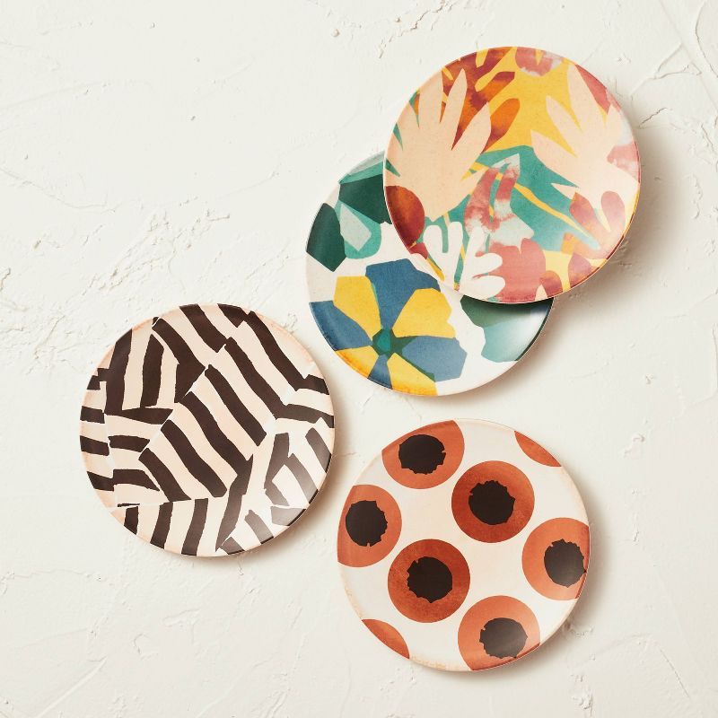 6" 4pk Melamine Floral Appetizer Plates - Opalhouse™ designed with Jungalow™ | Target