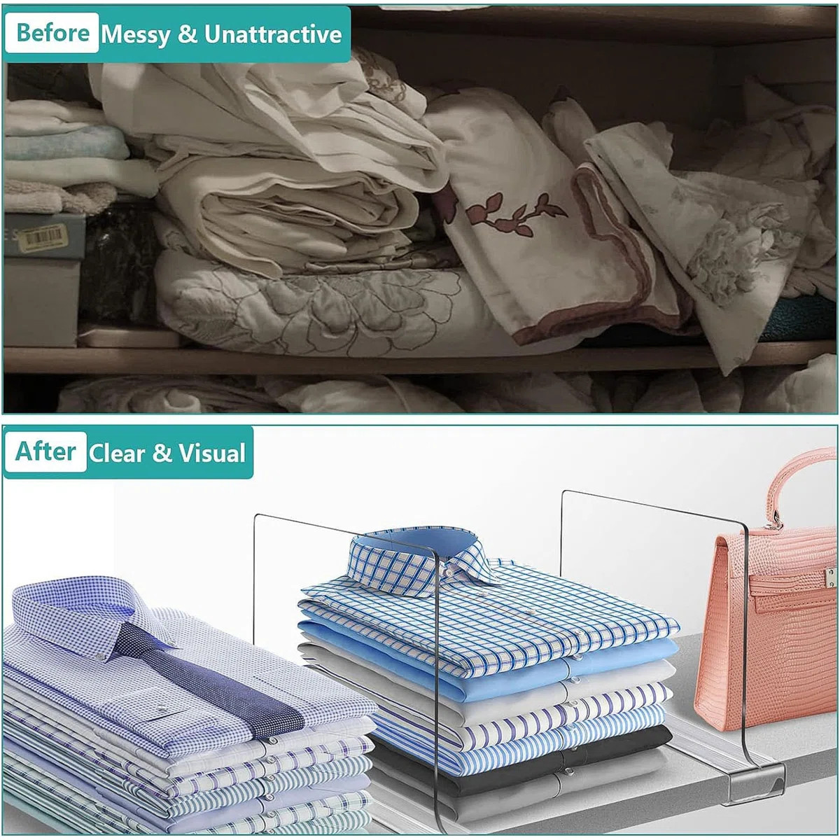 Keeran Plastic / Acrylic Shelf Divider (Set of 8) | Wayfair North America