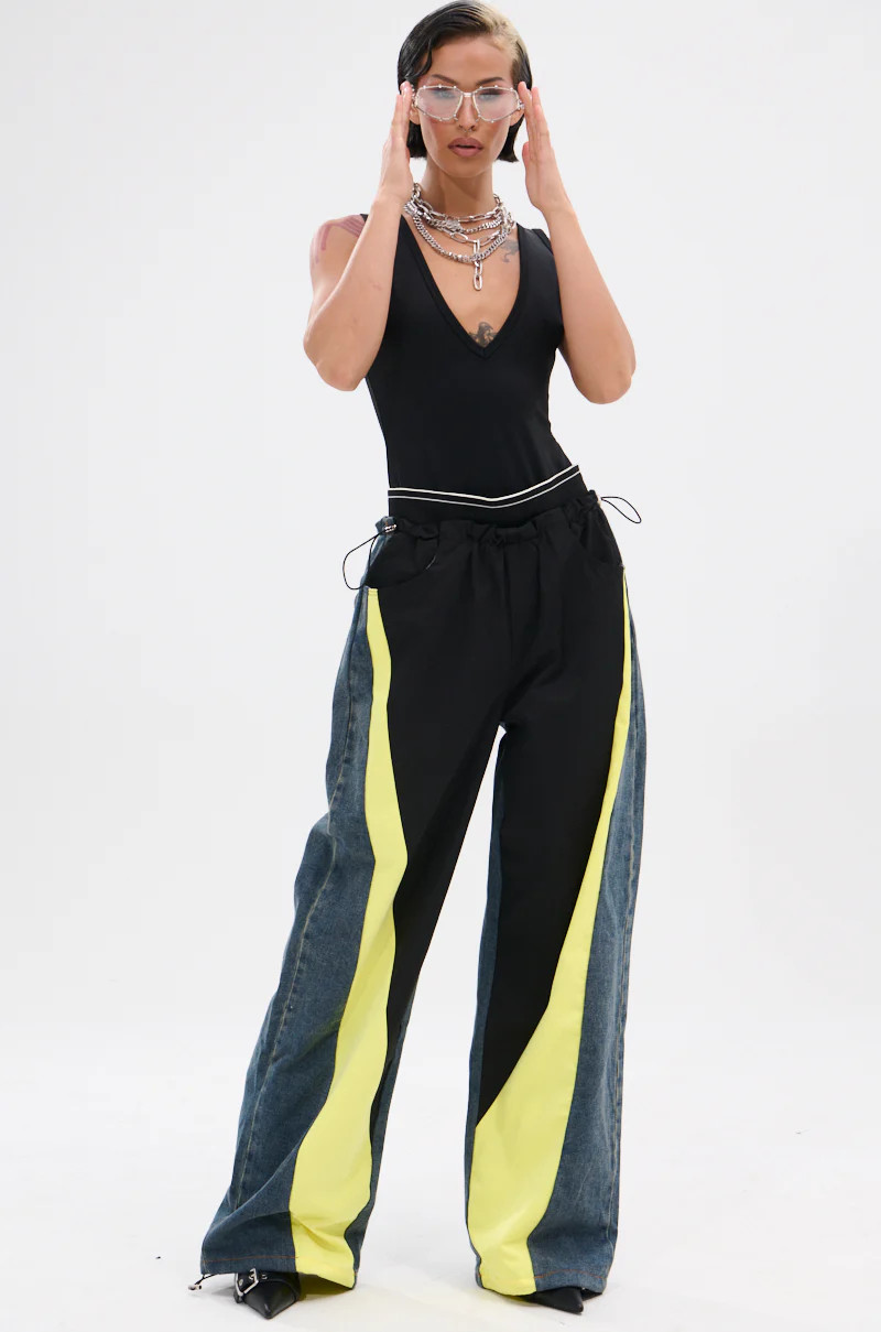 HARDEST TO LOVE COLORBLOCK DENIM PANT | AKIRA