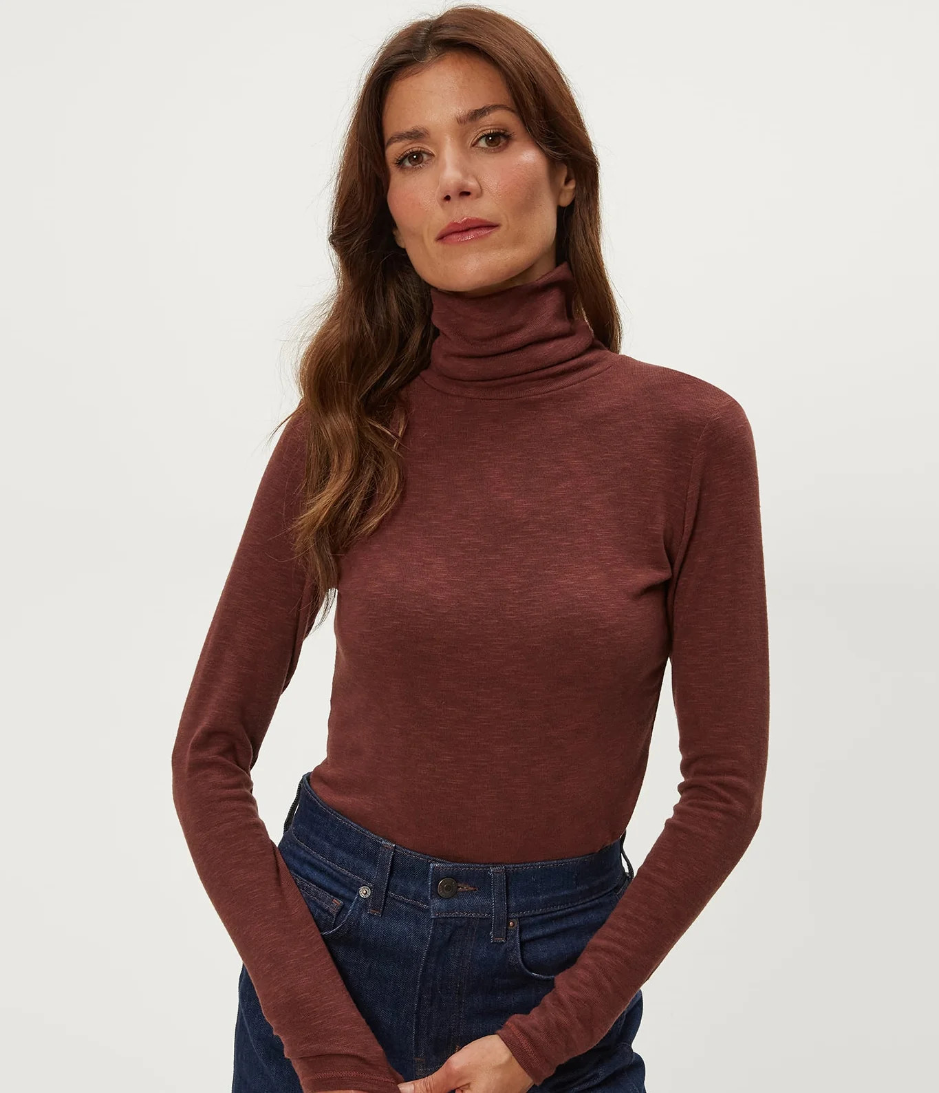 Variant options: Jojo Side Ruched Turtleneck | MichaelStars.com
