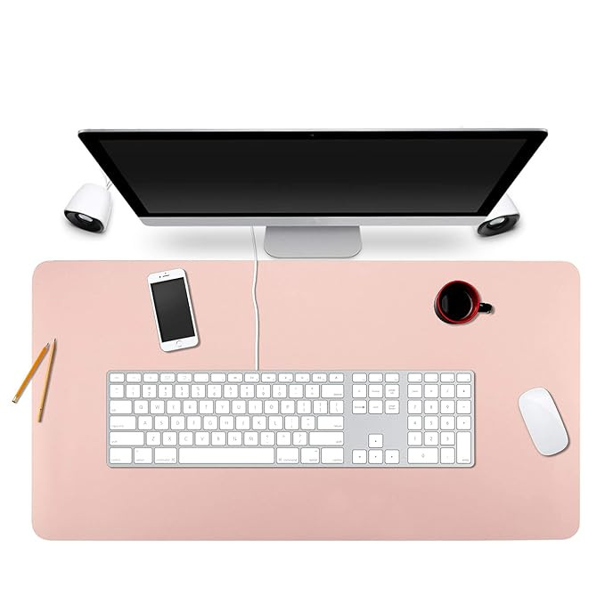BUBM Desk Pad Protector 35" x 18", PU Leather Desk Mat Blotters Organizer with Comfortable Writin... | Amazon (US)