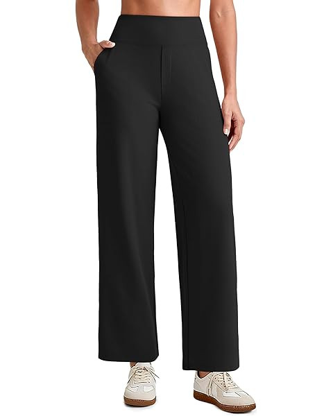 G4Free EverGoing Yoga Pants Women Wide Leg Pants with Pockets High Waist Stretch Dress Casual Swe... | Amazon (US)