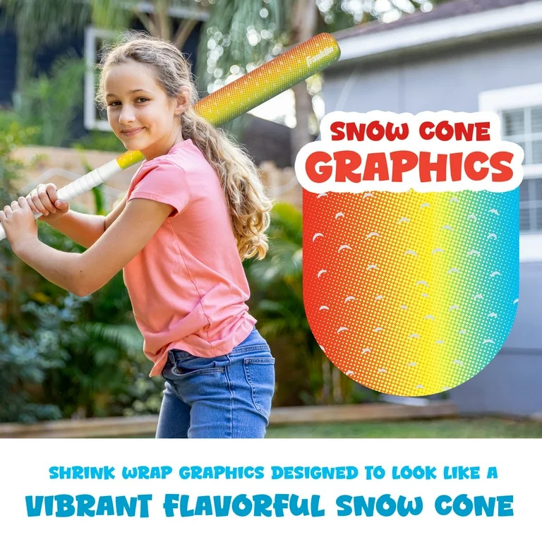 Franklin Sports Kids Snow Cone Bat & Ball Set - Youth Plastic Baseball Bat + Ball - 30" - Ages 3+ | Walmart (US)