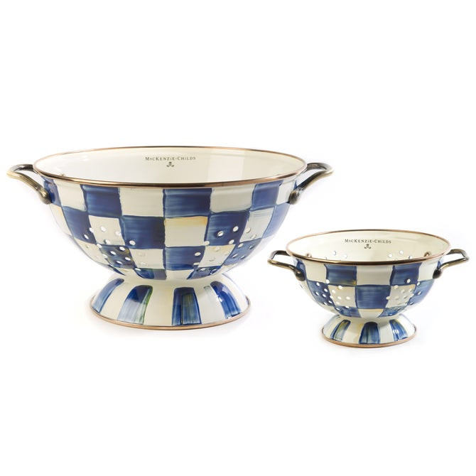 Royal Check Colanders, Set of 2 | MacKenzie-Childs