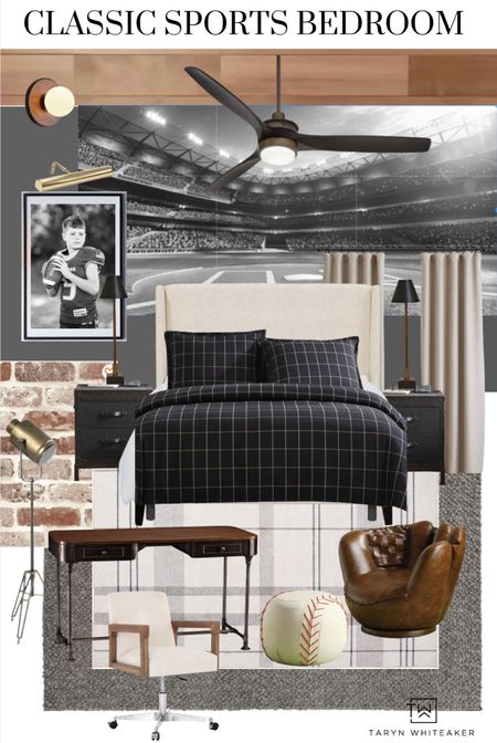 Boys classic sports theme bedroom with rustic accents - option 2 

#LTKhome #LTKkids