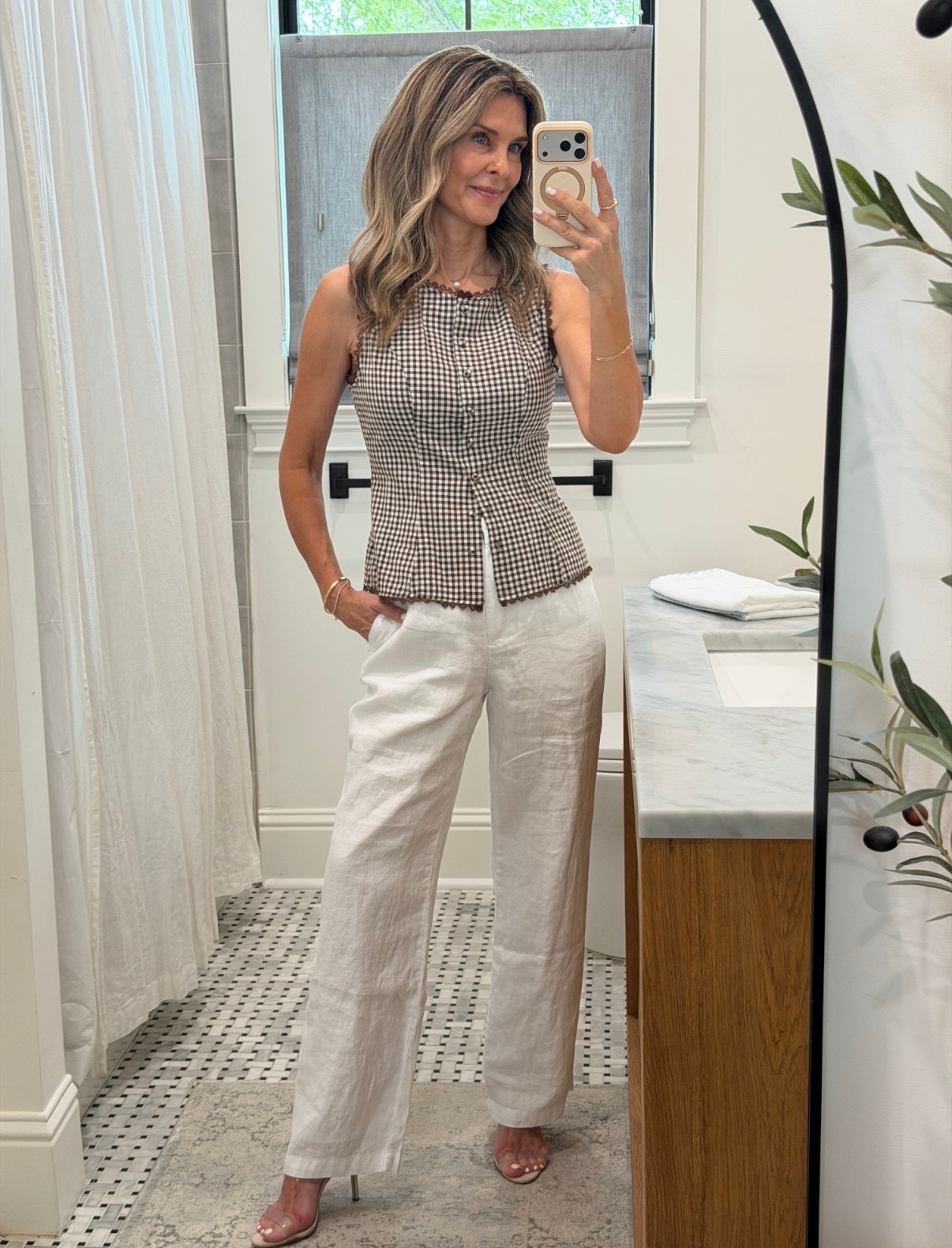 Amazon vest with cute details
-linen pants I’m 5’6”
@Quince

#LTKootd