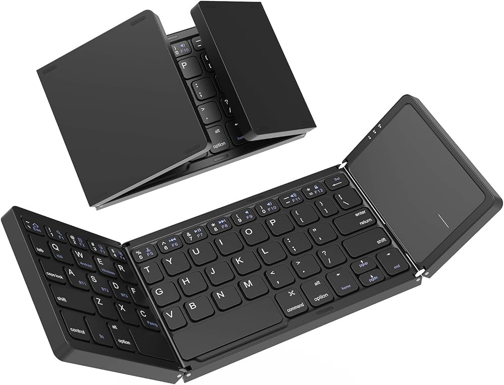HAMOPY Foldable Keyboard, Tri-Folding Wireless Portable Bluetooth Keyboard with Sensitive Touchpa... | Amazon (US)