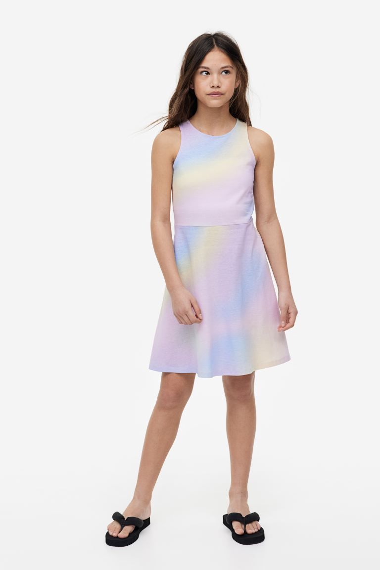 Patterned Jersey Dress - Light purple - Kids | H&M US | H&M (US + CA)
