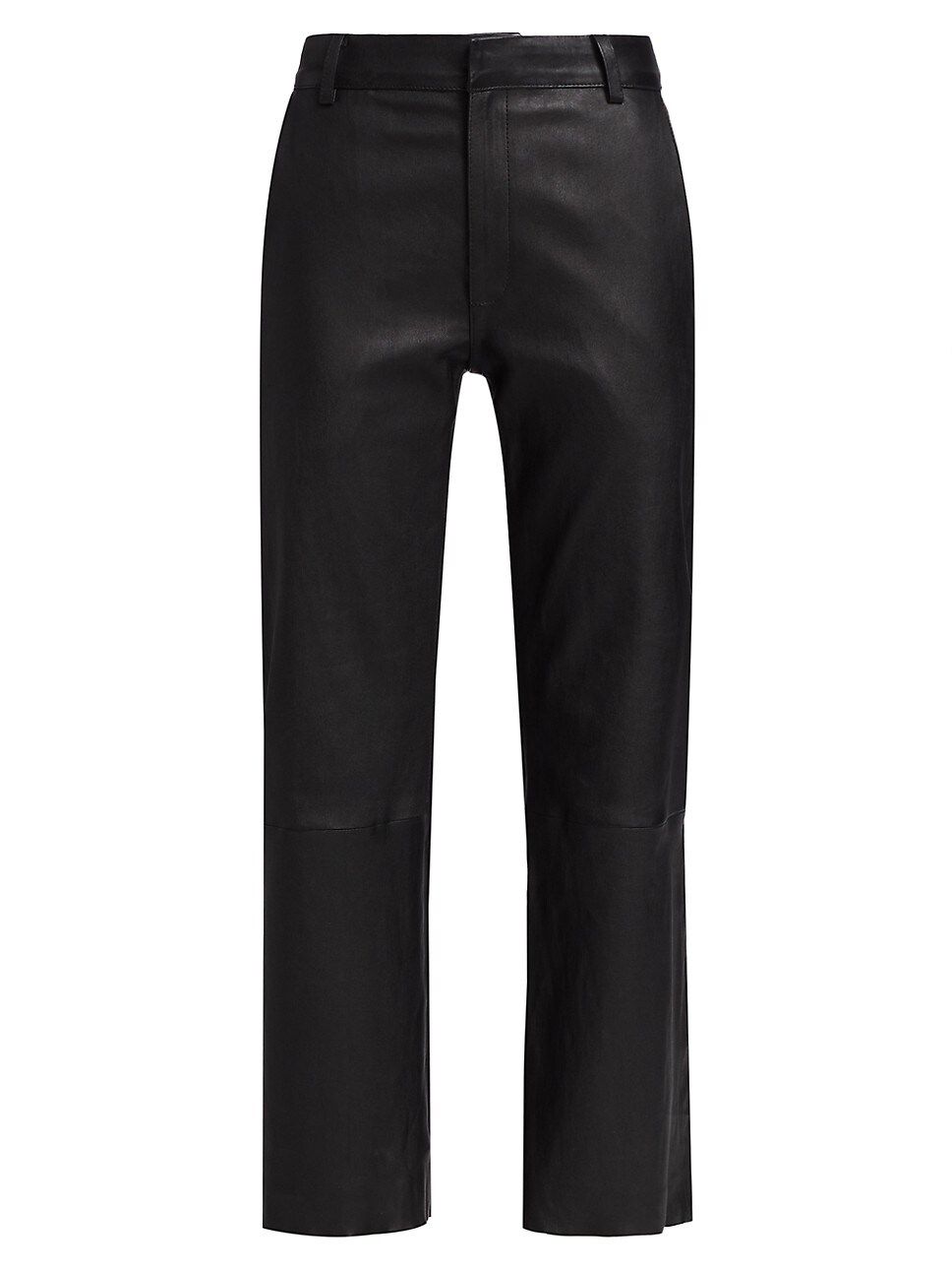 Cropped Stretch-Leather Trousers | Saks Fifth Avenue
